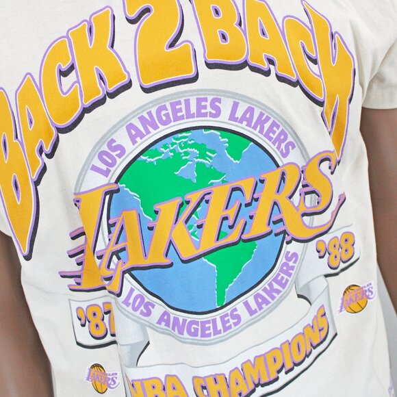 LA Lakers Adidas Magic Johnson HWC Jersey/Mitchell & Ness Men's Championship Tee - Picture 8 of 15